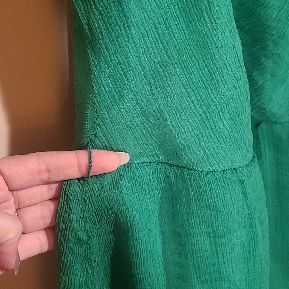Dainty green strap dress